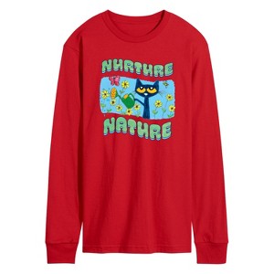 Men's - Pete the Cat - Nurture Nature Long Sleeve Graphic T-Shirt - 1 of 3