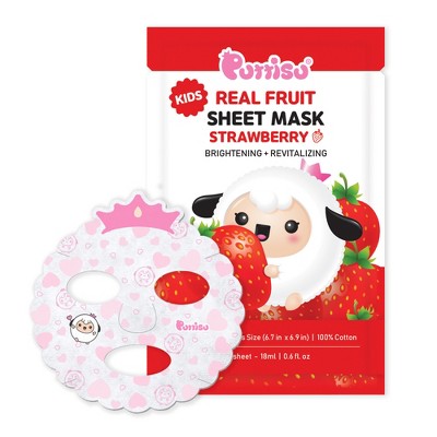 Puttisu Real Fruit Kids Facial Mask Sheets - Strawberry