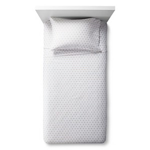 Metallic Hearts Sheet Set - Pillowfort , Size: TWIN, White Gold