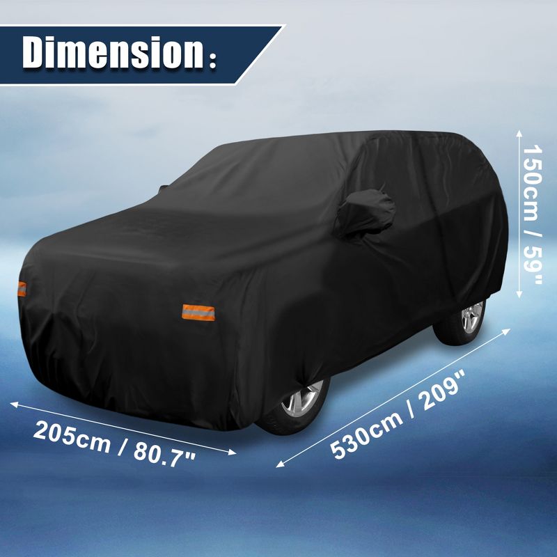 Unique Bargains SUV Car Cover for Chevrolet Tahoe 4 Door 2007-2020 Outdoor Waterproof Sun Rain Dust Wind Snow Protection, 2 of 6