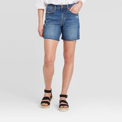 high rise boyfriend shorts