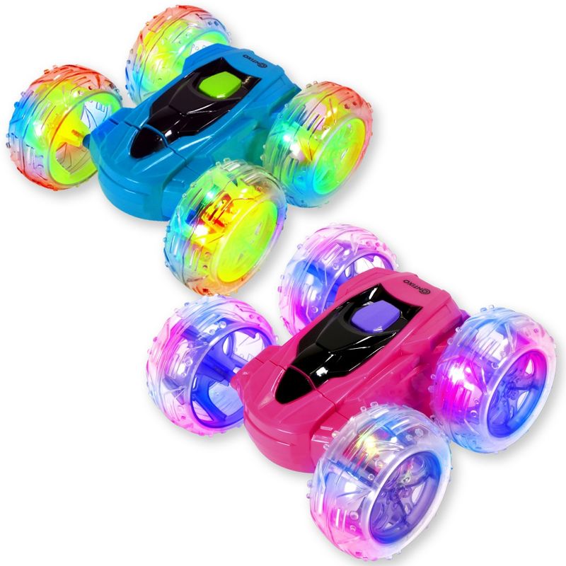 Contixo SC3 RC Flip Racer Stunt Car 2-pack Pink and Blue, 1 of 10