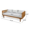VisioGear Daybed, 3 Seater Daybed Conversation Set with Arms, Grey, 67.5"*32"*24.25" - 3 of 4