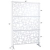 DSVIMOY Outdoor & Indoor Privacy Screen, Freestanding Decorative Privacy Screen for Deck Balcony Patio, White, 48"*76"*16" - 3 of 4