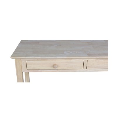 Spencer White Wood Sofa Console Table with Storage