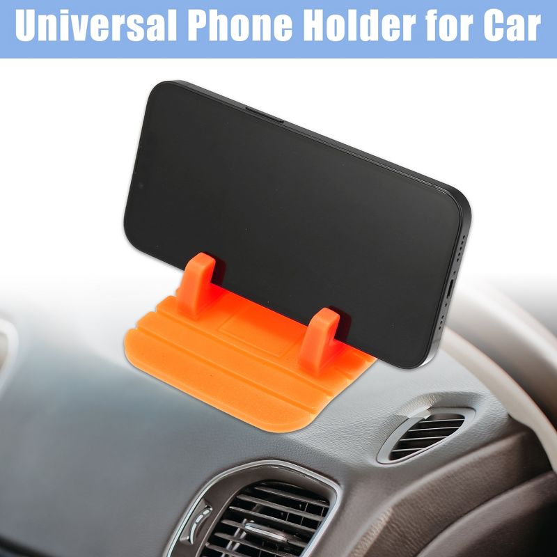 Unique Bargains Phone Holder for Car Dashboard Mat Rubber Pad Mobile Phone Mount Holder 4.33"x3.54"x1.69", 2 of 7