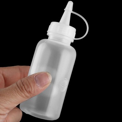 Unique Bargains Plastic Home Kitchen Oil Vinegar Ketchup Squeeze Bottle Clear 100ml 5 Pcs — фото 2