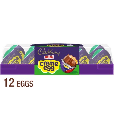 Cadbury Mini Crème Egg Milk Chocolate Easter Candy Tray - 12ct/3.8oz