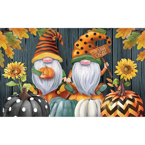 Fall Gnome Coir Doormat 30 X 18 Indoor Outdoor Briarwood Lane : Target