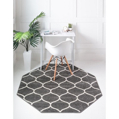 Unique Loom Trellis Frieze Rounded Trellis Indoor Woven Area Rug