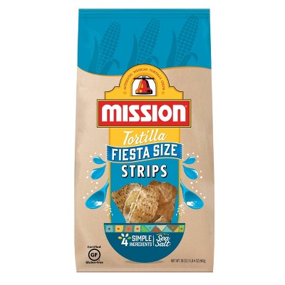 Mission Fiesta Size Strips Tortilla Chips - 20oz