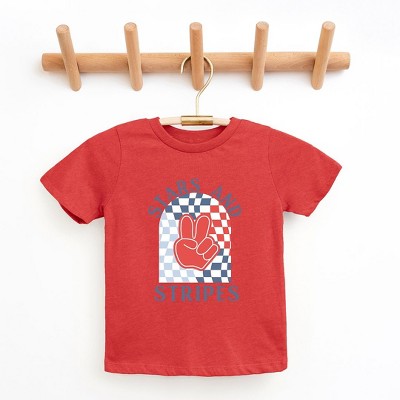 The Juniper Shop Stars And Stripes Peace Toddler Short Sleeve Tee