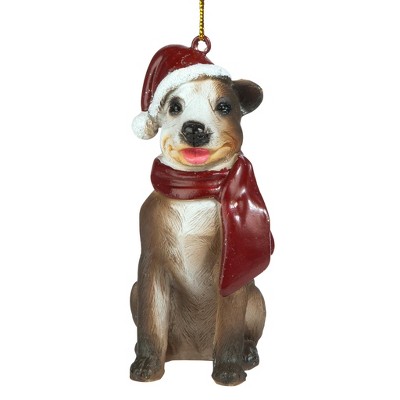 Design Toscano Pitbull Holiday Dog Ornament Sculpture