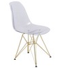 LeisureMod Cresco Modern Acrylic Dining Chair – Eiffel Chrome Base, Stylish Accent Chair for Contemporary Dining Rooms & Kitchen Tables - 3 of 4