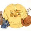 S.W.Smiley Thanksgiving Distressed - Women's Garment Dyed Long Sleeve Graphic T-Shirt - 2 of 4