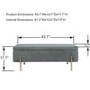 GDFStudio Baldwin Modern 43.7" Chenille  Upholstered Storage Ottoman with Dual Hinges, Green - 4 of 4