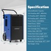 Costway 154 Pints Commercial Dehumidifier with Pump Drain Hoses for Basements Job Sites Blue/White - 3 of 4