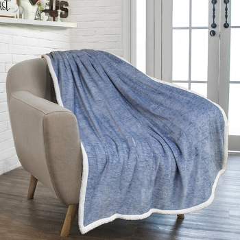 PAVILIA Fleece Plush Microfiber Throw Blanket for Couch, Sofa and Bed, Reversible