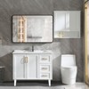SEVOBAL Bathroom Vanity Mirrors Rectangular Wall Mirror with Black Metal Frame Durable Design Safe and Secure, Black, 40"*30"*1.1" - 4 of 4