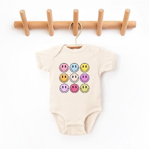 The Juniper Shop Colorful Smiley Face Distressed Baby Bodysuit - 1 of 2