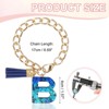 Unique Bargains Epoxy Resin Colorful Glittery Personalized Keychain Blue - 2 of 4