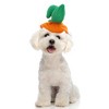 Unique Bargains Halloween Leaf Pumpkin Pet Headwear Orange Green 1 Pc - 2 of 4