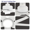 TALOYA 52 in. LED Indoor White Ceiling Fan with Light and Remote, Reversible DC Motor, 5 Blades and 3 CCT Light Kit - 3 of 4