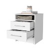 NicBex Nightstand with 2 Drawers,Modern Bedside Table with Wood Frame and Pulls,Side Table for Bedroom,Living Room - 4 of 4