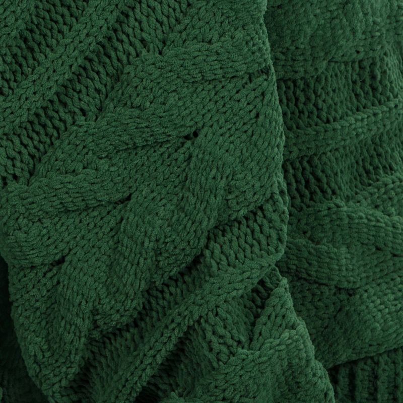Wishbone Cable Knit Throw Blanket Green - Threshold&#8482;, 5 of 6