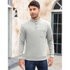 BLUEMING Men's Marled Knit Fleeced Sweatshirts Henley Neck Tops Warm Knitted Winter Thermal Sweat Shirts Button Mens Pullovers - 4 of 4
