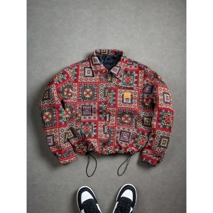 TIME HOLLOW Plaid Patched Pocket Drop Shoulder Overcoat - Cozy Layering Piece - 1 of 3