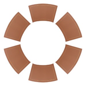 Unique Bargains Heat Resistant Faux Leather Placemats 21 x 12 Inches 6 Pcs - 1 of 4