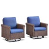 Outdoor Patio Furniture Set All Weather PE Rattan Conversation Set - 3 of 4