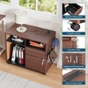 Mlezan 2-Drawer File Cabinet: Mobile on Wheels, Metal Storage with Shelf. Ideal for Printer, Letter, or A4 Files in Home or Office. - 2 of 4