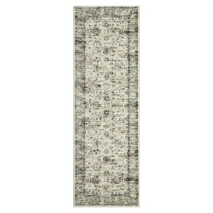 Washable Vintage Floral Living Room Rugs, Distressed Print Non Slip Bedroom Carpet, Retro Accent Large Dining Room Kitchen Rugs for Home Office - 1 of 4