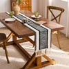 Anna-Kaci Textured Woven Table Runner with Fringe Edges and Bohemian Stripe Pattern 47x11.8 in - 2 of 4