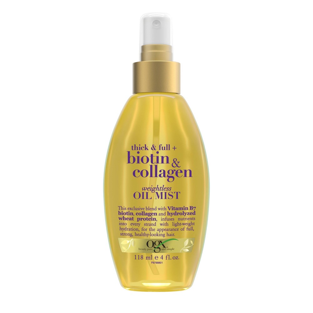 Photos - Hair Product OGX Biotin & Collagen Weightless Hair Oil Mist - 4 fl oz 