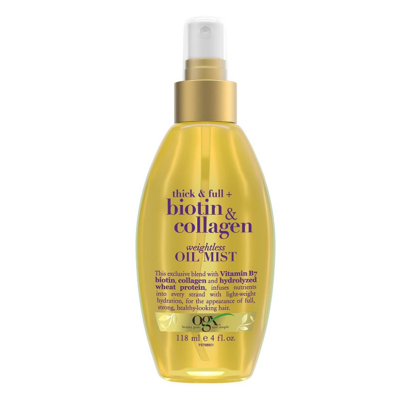 OGX Biotin &#38; Collagen Weightless Hair Oil Mist - 4 fl oz, 1 of 9