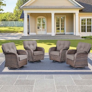 Gymojoy 4 Pieces Swivel Chair with Soft Cushion - 1 of 4