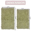 Bell Flower Collection Tufted Bath Rugs, Extra Soft and Absorbent, Non-Slip Bath Mats, Machine Washable Bath Mats,, 2 Piece Set(M+L), Green - 3 of 4