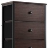 REAHOME 5-Drawer Vertical Steel Frame Storage Organizer Narrow Tower Dresser with MDF Top, Adjustable Feet, and Wall Safety Attachment, Rustic Brown - 3 of 4