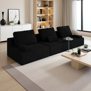 120" Luxury Modular Floor Sofa with Convertible Design & High-Resilience Foam - 1 of 4