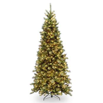 6.5' Pre-lit Slim Tiffany Fir Artificial Christmas Tree Clear Lights - National Tree Company