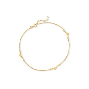 Ross-Simons 14kt Yellow Gold Dolphin Anklet Size 9 - 1 of 4