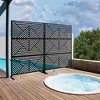 Dovelina Metal Outdoor Privacy Screen Freestanding Patio Decorative Screens - 3 of 4