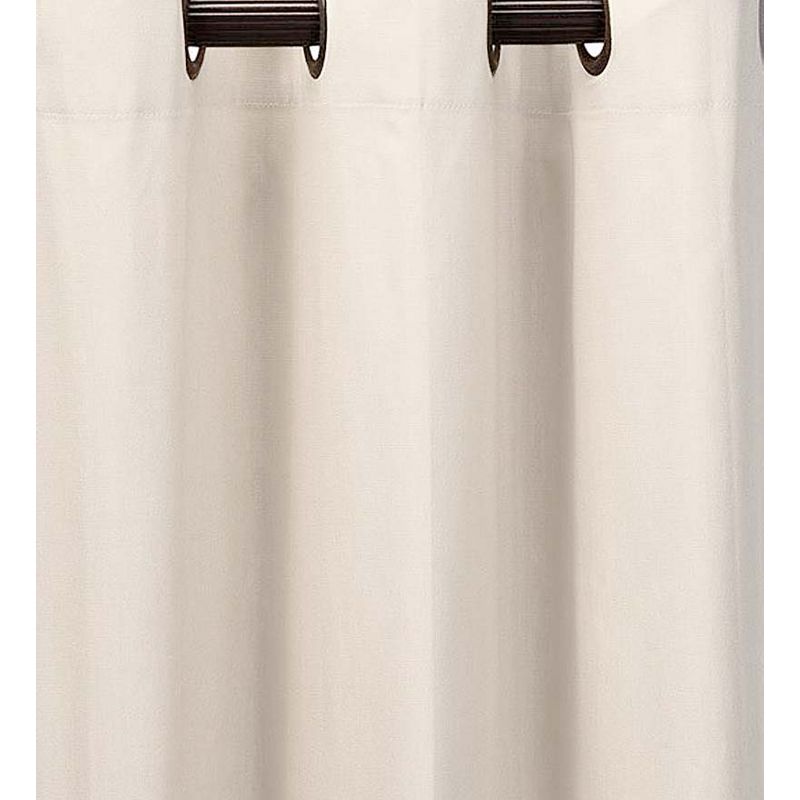 Plow & Hearth 54" L Thermalogic Insulated Grommet-Top Solid Curtains, in Natural, 1 of 3