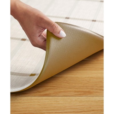 Beige Geometric Memory Foam Anti-Fatigue Mat, 18" x 39"