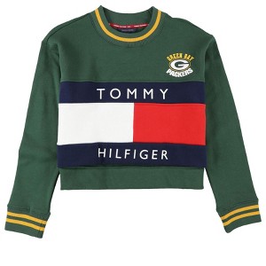 Tommy Hilfiger Womens Green Bay Packers Sweatshirt, Multicoloured, Small - 1 of 2