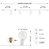 JONATHAN Y 25-Light Indoor/Outdoor 25 ft. Contemporary Rustic Incandescent G40 Bistro Globe Bulb String Lights - 4 of 4