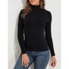 Womens Pullover Sweater Turtle Neck Long Sleeve Sweater Ribbed Knit Sweater - image 4 of 4